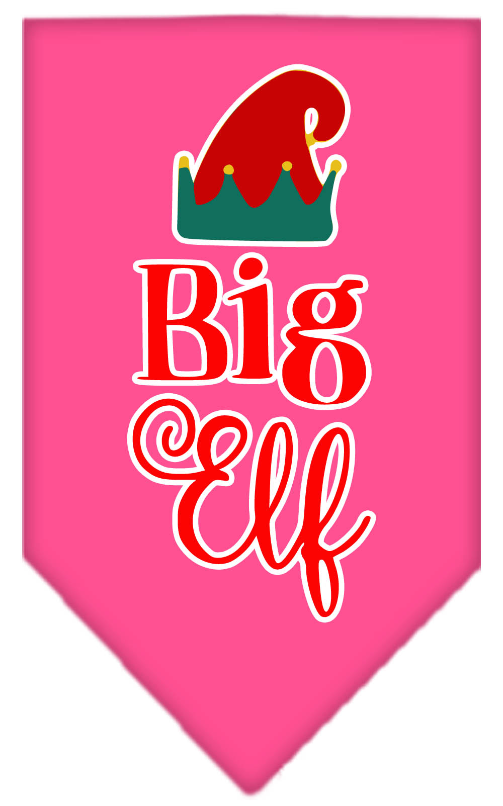 Big Elf Screen Print Bandana Bright Pink Large